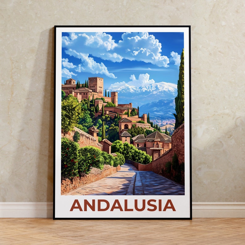 Andalusia Travel Poster, Spain Wall Art, Spain Print, Andalusia Poster, Spain Poster, Europe Poster, Andalusia Art