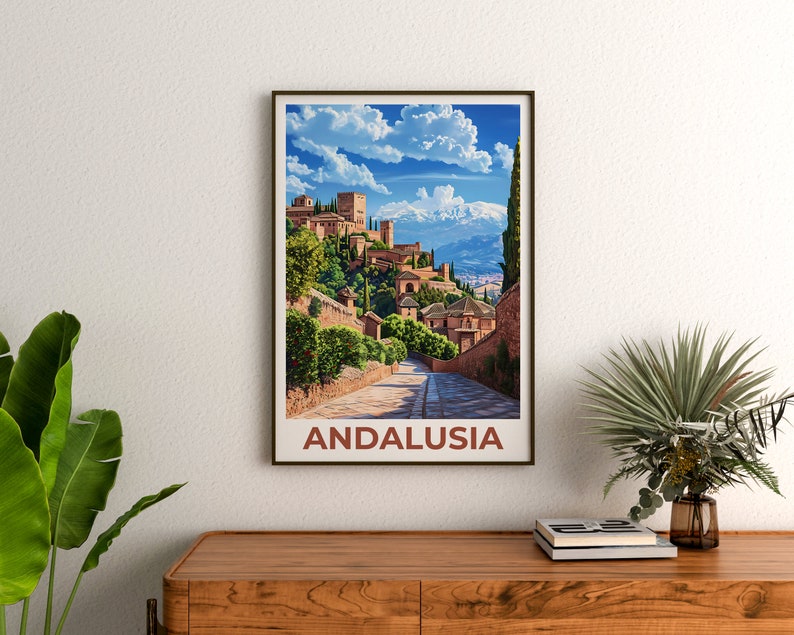 Andalusia Travel Poster, Spain Wall Art, Spain Print, Andalusia Poster, Spain Poster, Europe Poster, Andalusia Art