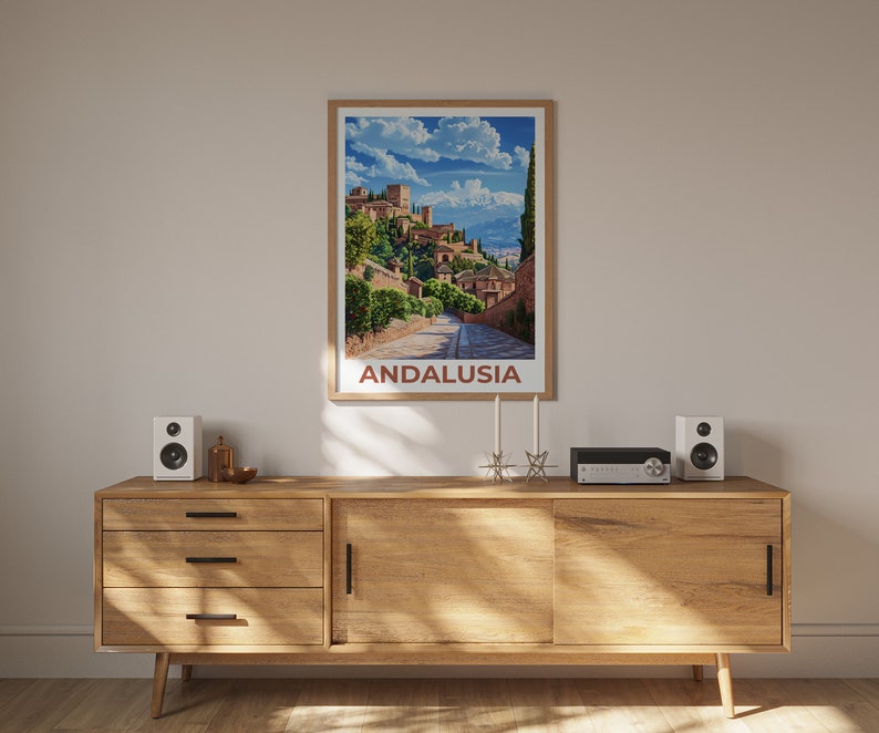 Andalusia Travel Poster, Spain Wall Art, Spain Print, Andalusia Poster, Spain Poster, Europe Poster, Andalusia Art