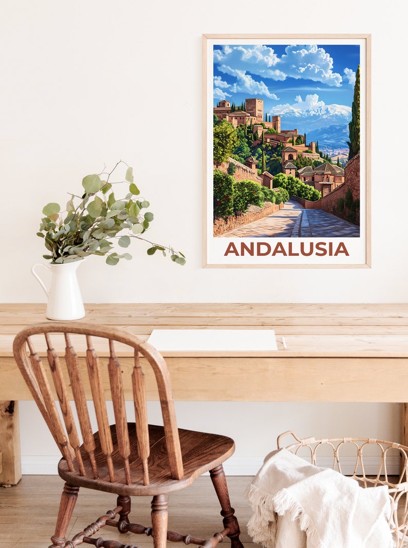 Andalusia Travel Poster, Spain Wall Art, Spain Print, Andalusia Poster, Spain Poster, Europe Poster, Andalusia Art