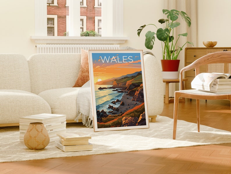 Wales Travel Poster, UK Wall Art, UK Print, Wales Poster, UK Poster, Great Britain Poster, Wales Print