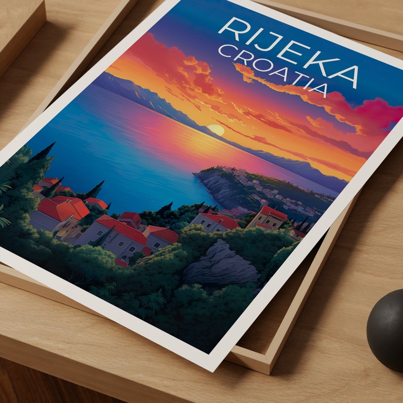 Rijeka Poster, Rijeka Print, Croatia Poster, Croatia Print, Rijeka Travel Poster, Croatia Art, Rijeka Art