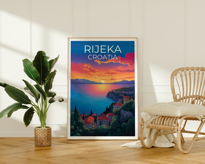 Rijeka Poster, Rijeka Print, Croatia Poster, Croatia Print, Rijeka Travel Poster, Croatia Art, Rijeka Art