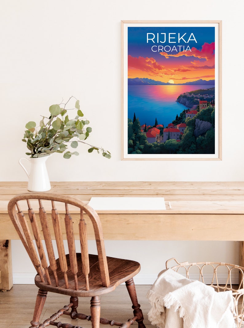 Rijeka Poster, Rijeka Print, Croatia Poster, Croatia Print, Rijeka Travel Poster, Croatia Art, Rijeka Art