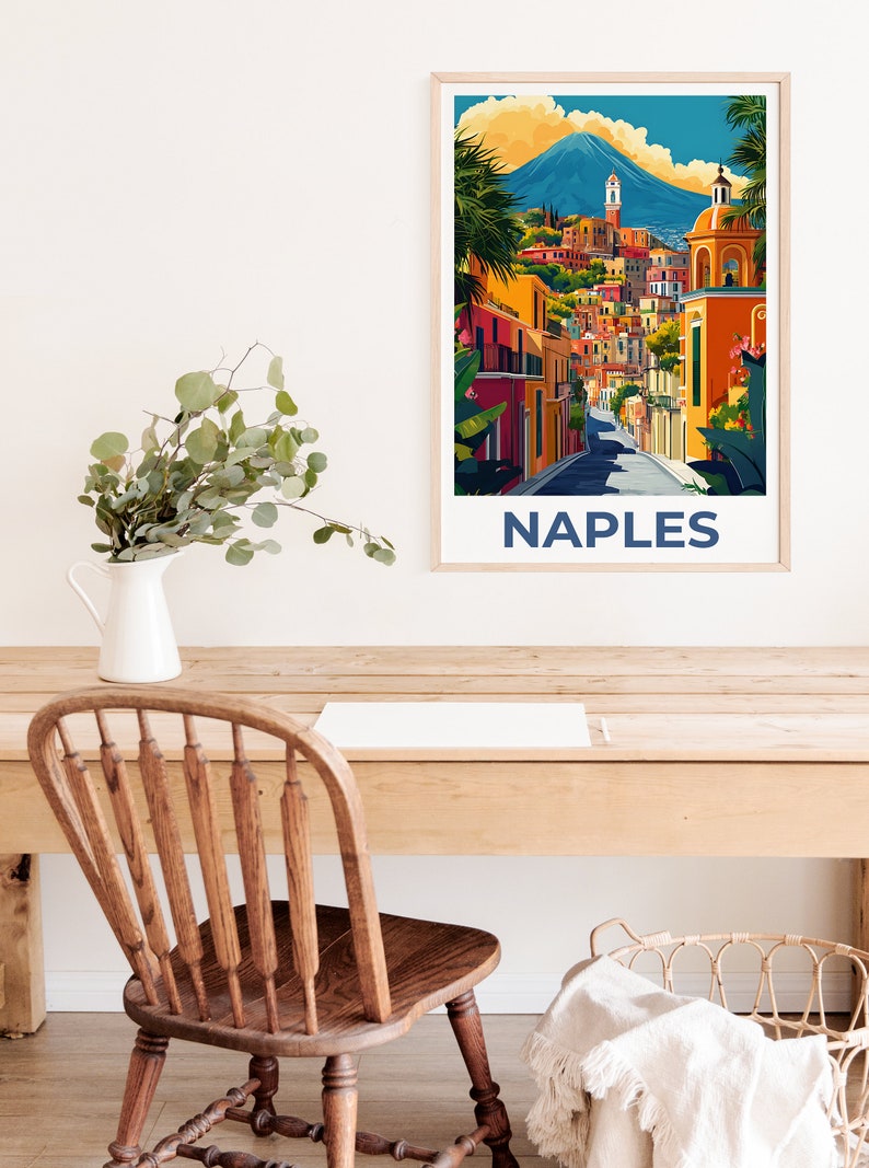 Neapel Poster, Neapel Druck, Italien Poster, Italien Druck, Neapel Reise Poster, Italien Kunst, Neapel Kunst