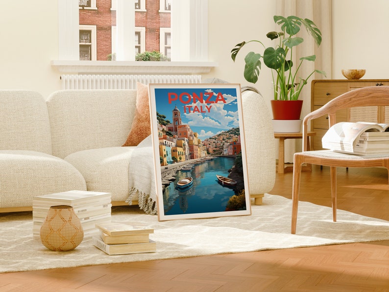 Ponza Poster, Ponza Print, Italy Art, Italy Print, Ponza Travel Poster, Ponza Island Poster, Ponza Wall Art