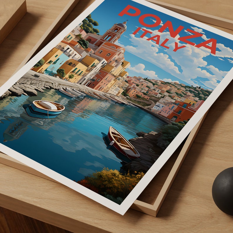 Ponza Poster, Ponza Print, Italy Art, Italy Print, Ponza Travel Poster, Ponza Island Poster, Ponza Wall Art