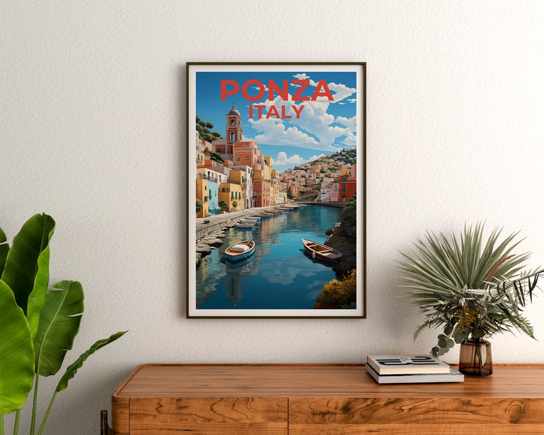 Ponza Poster, Ponza Print, Italy Art, Italy Print, Ponza Travel Poster, Ponza Island Poster, Ponza Wall Art