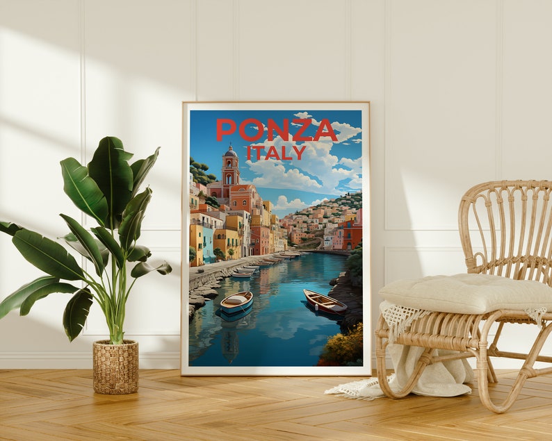 Ponza Poster, Ponza Print, Italy Art, Italy Print, Ponza Travel Poster, Ponza Island Poster, Ponza Wall Art