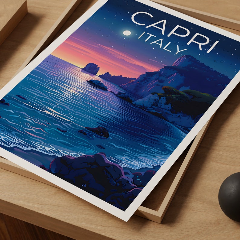 Capri Poster, Capri Print, Italy Poster, Italy Print, Capri Travel Poster, Italy Art, Capri Art