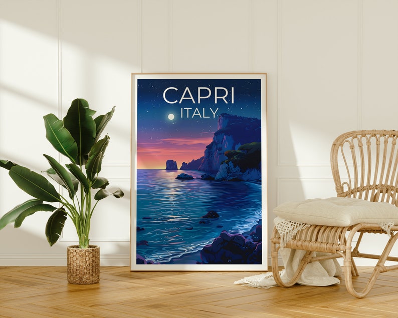 Capri Poster, Capri Print, Italy Poster, Italy Print, Capri Travel Poster, Italy Art, Capri Art