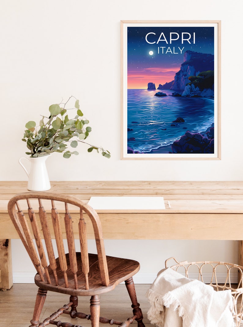 Capri Poster, Capri Print, Italy Poster, Italy Print, Capri Travel Poster, Italy Art, Capri Art