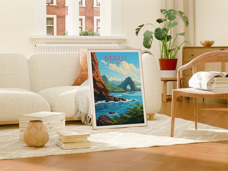 Maui Travel Poster, Hawaii Wall Art, Hawaii Print, Maui Poster, Hawaii Island Poster, Nature Poster, Maui Art