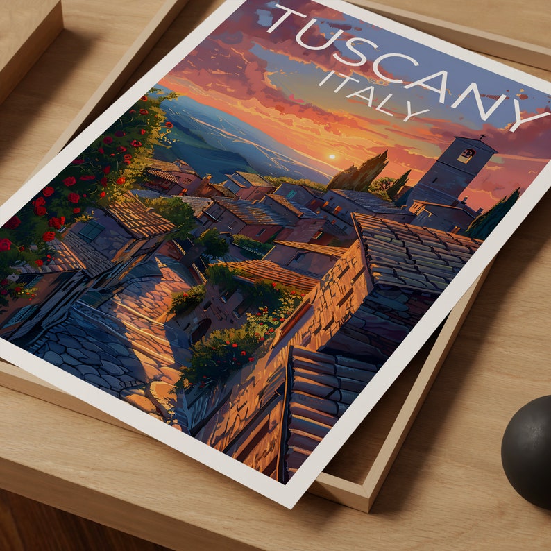 Tuscany Travel Poster, Italy Wall Art, Italy Print, Tuscany Poster, Italy Poster, Europe Poster, Tuscany Art