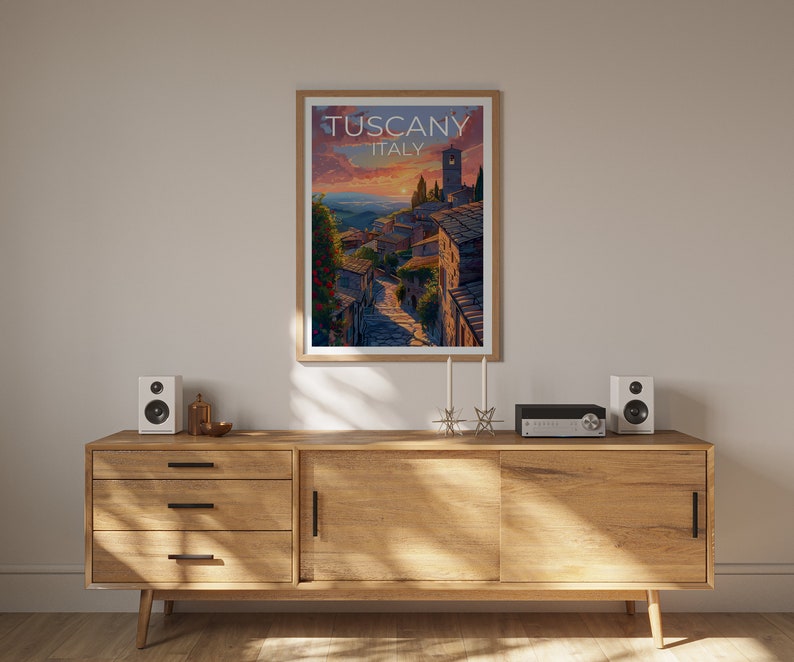 Tuscany Travel Poster, Italy Wall Art, Italy Print, Tuscany Poster, Italy Poster, Europe Poster, Tuscany Art