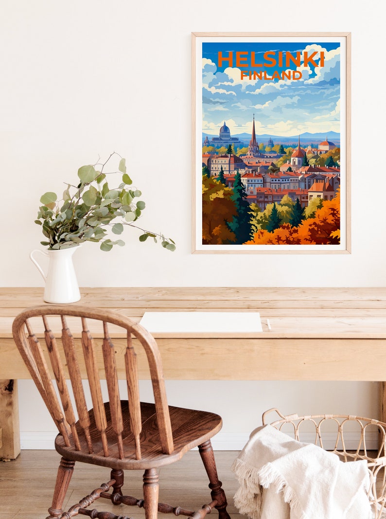 Helsinki Travel Poster, Finland Wall Art, Finland Print, Helsinki Poster, Finland Poster, City Poster, Helsinki Art