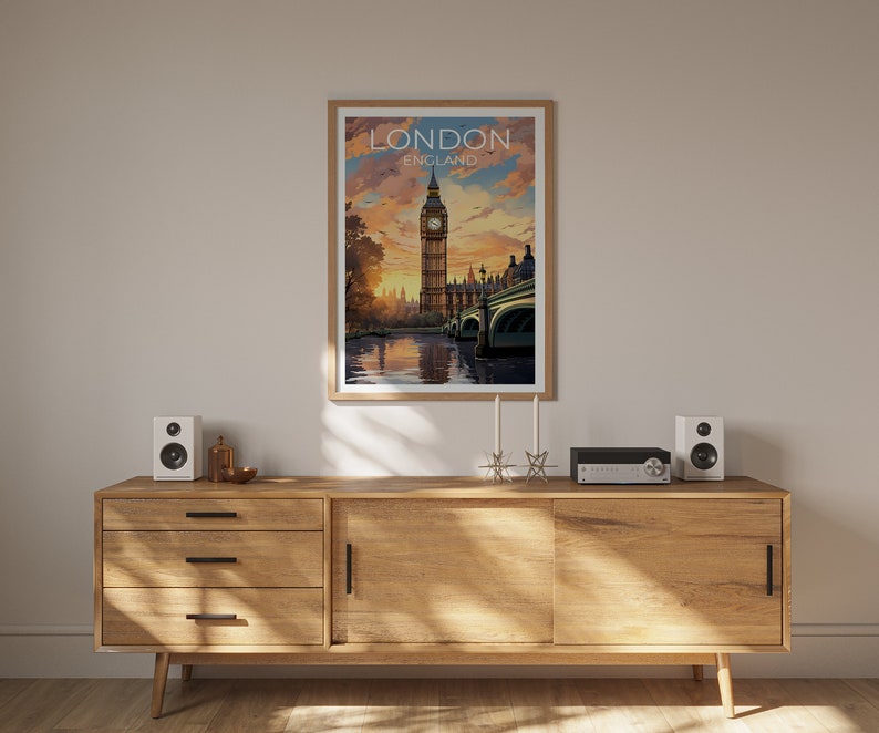London Travel Poster, England Wall Art, England Print, London Poster, England Poster, Big Ben Poster, London Art