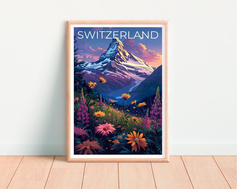 Matterhorn Poster, Matterhorn Print, Switzerland Poster, Switzerland Print, Mountain Poster, Matterhorn Art, Switzerland Gift