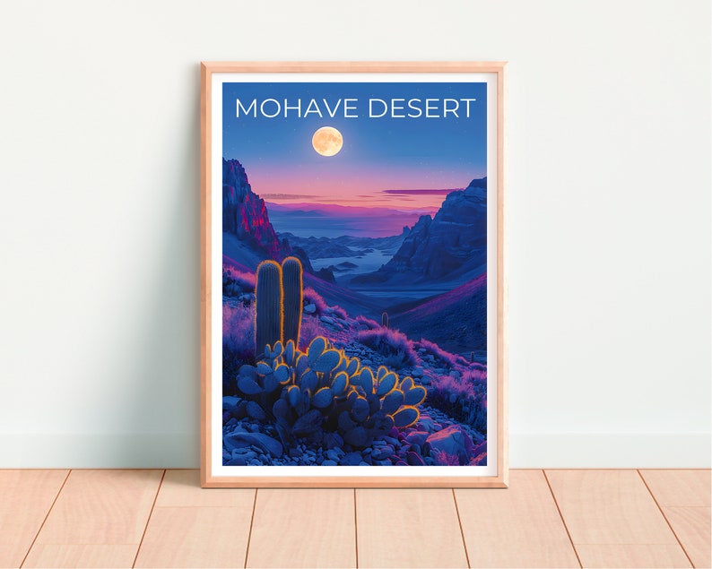 Mohave Desert Poster, Mohave Desert Print, California Poster, California Print, Mohave Desert Travel Poster, Mohave Poster, Desert Poster
