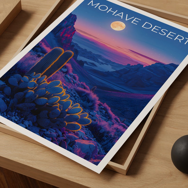 Mohave Desert Poster, Mohave Desert Print, California Poster, California Print, Mohave Desert Travel Poster, Mohave Poster, Desert Poster