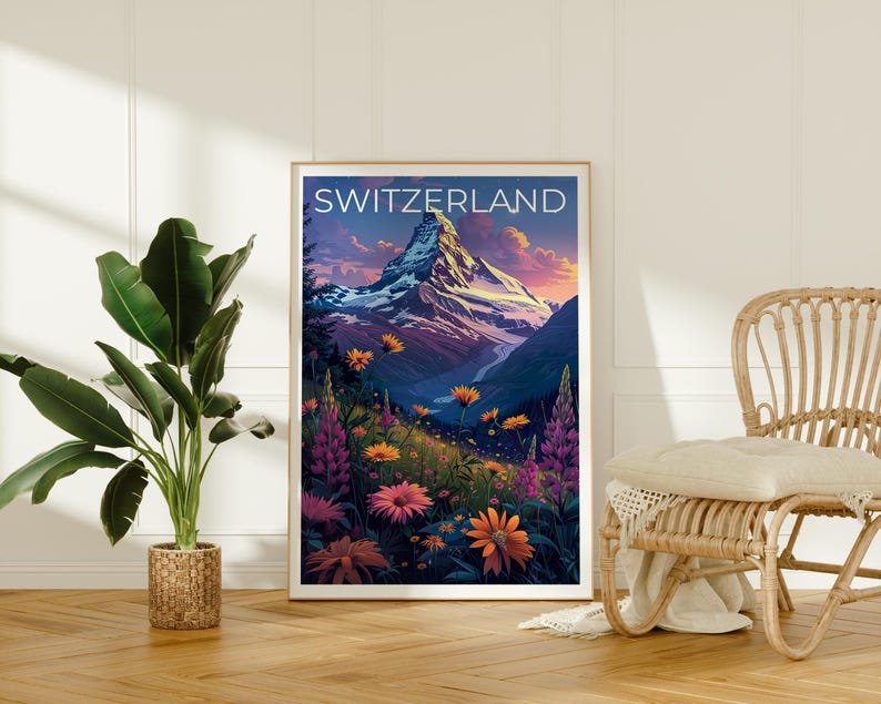 Matterhorn Poster, Matterhorn Print, Switzerland Poster, Switzerland Print, Mountain Poster, Matterhorn Art, Switzerland Gift