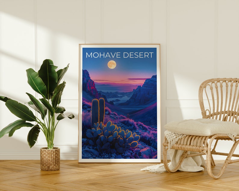 Mohave Desert Poster, Mohave Desert Print, California Poster, California Print, Mohave Desert Travel Poster, Mohave Poster, Desert Poster