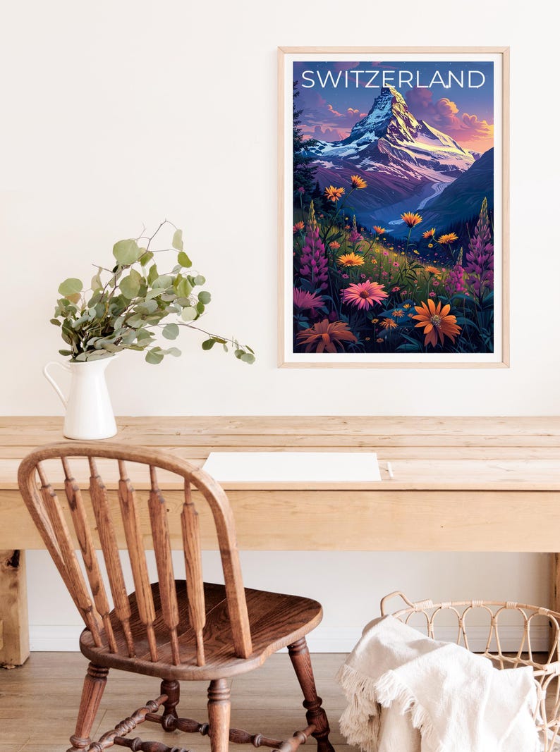 Matterhorn Poster, Matterhorn Print, Switzerland Poster, Switzerland Print, Mountain Poster, Matterhorn Art, Switzerland Gift