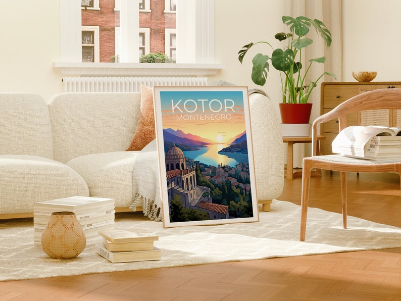 Kotor Travel Poster, Montenegro Wall Art, Montenegro Print, Kotor Poster, Montenegro Poster, Kotor Print, Kotor Art
