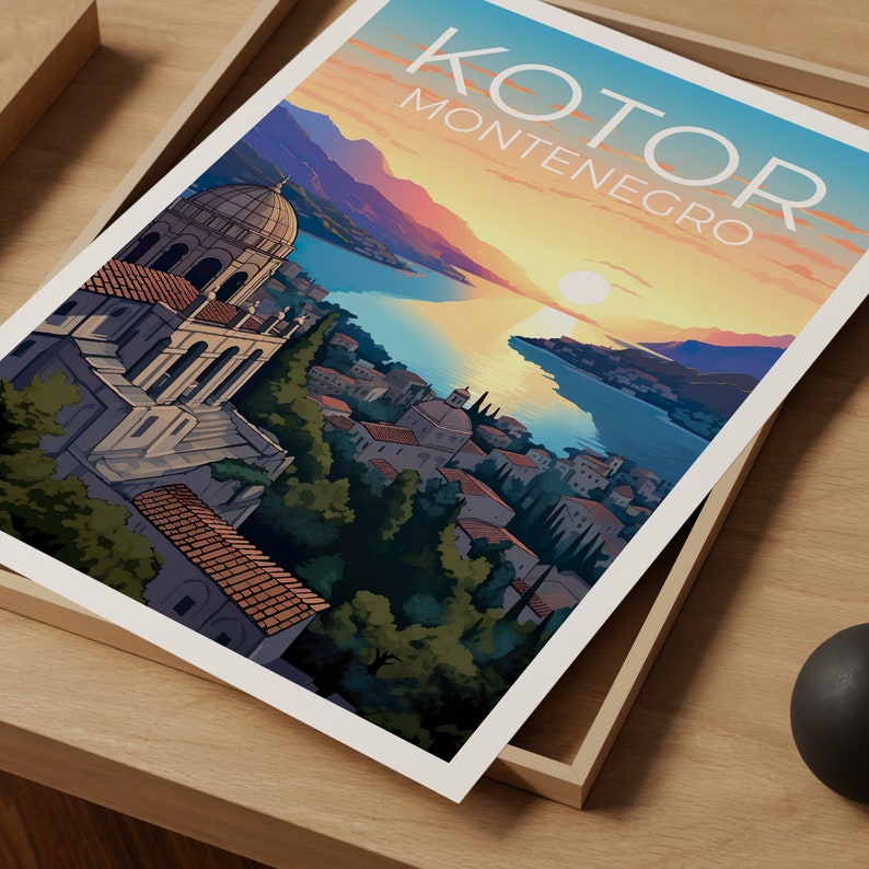 Kotor Travel Poster, Montenegro Wall Art, Montenegro Print, Kotor Poster, Montenegro Poster, Kotor Print, Kotor Art