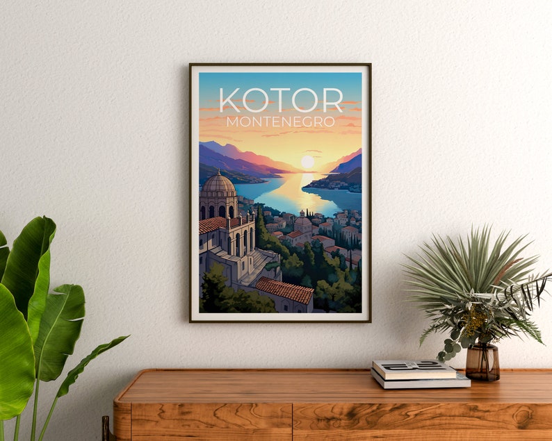 Kotor Travel Poster, Montenegro Wall Art, Montenegro Print, Kotor Poster, Montenegro Poster, Kotor Print, Kotor Art