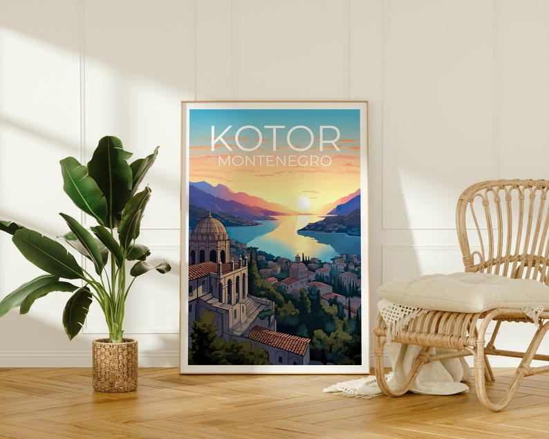 Kotor Travel Poster, Montenegro Wall Art, Montenegro Print, Kotor Poster, Montenegro Poster, Kotor Print, Kotor Art