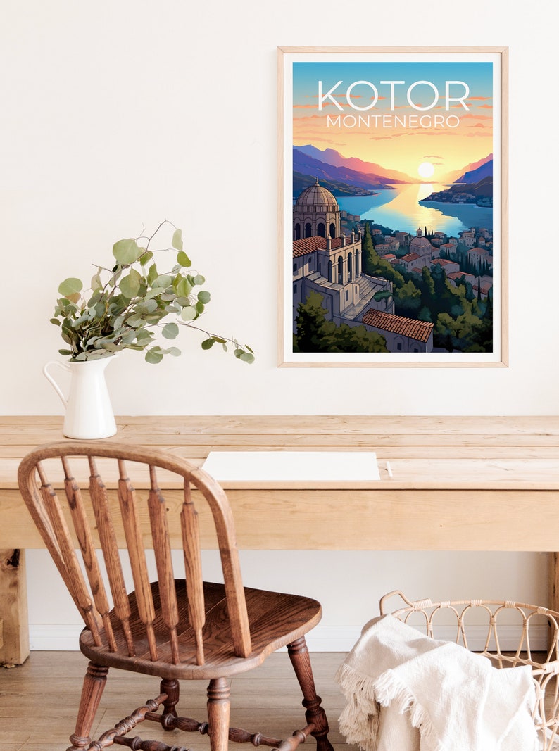 Kotor Travel Poster, Montenegro Wall Art, Montenegro Print, Kotor Poster, Montenegro Poster, Kotor Print, Kotor Art