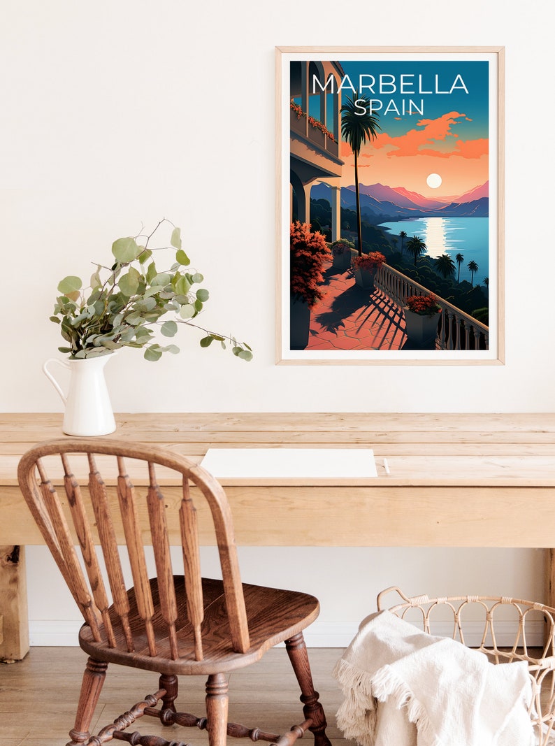 Marbella Poster, Marbella Print, Spain Poster, Spain Print, Marbella Travel Poster, Spain Art, Marbella Art