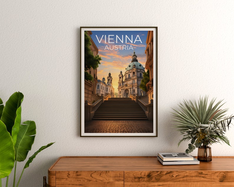 Vienna Travel Poster, Austria Wall Art, Austria Print, Vienna Poster, Europe Poster, City Poster, Vienna Art