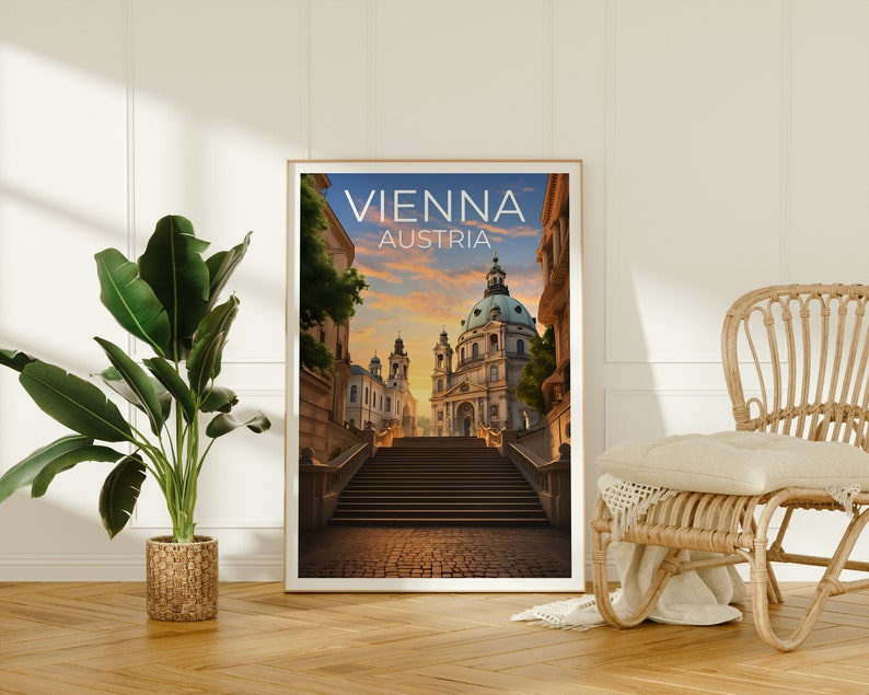 Vienna Travel Poster, Austria Wall Art, Austria Print, Vienna Poster, Europe Poster, City Poster, Vienna Art