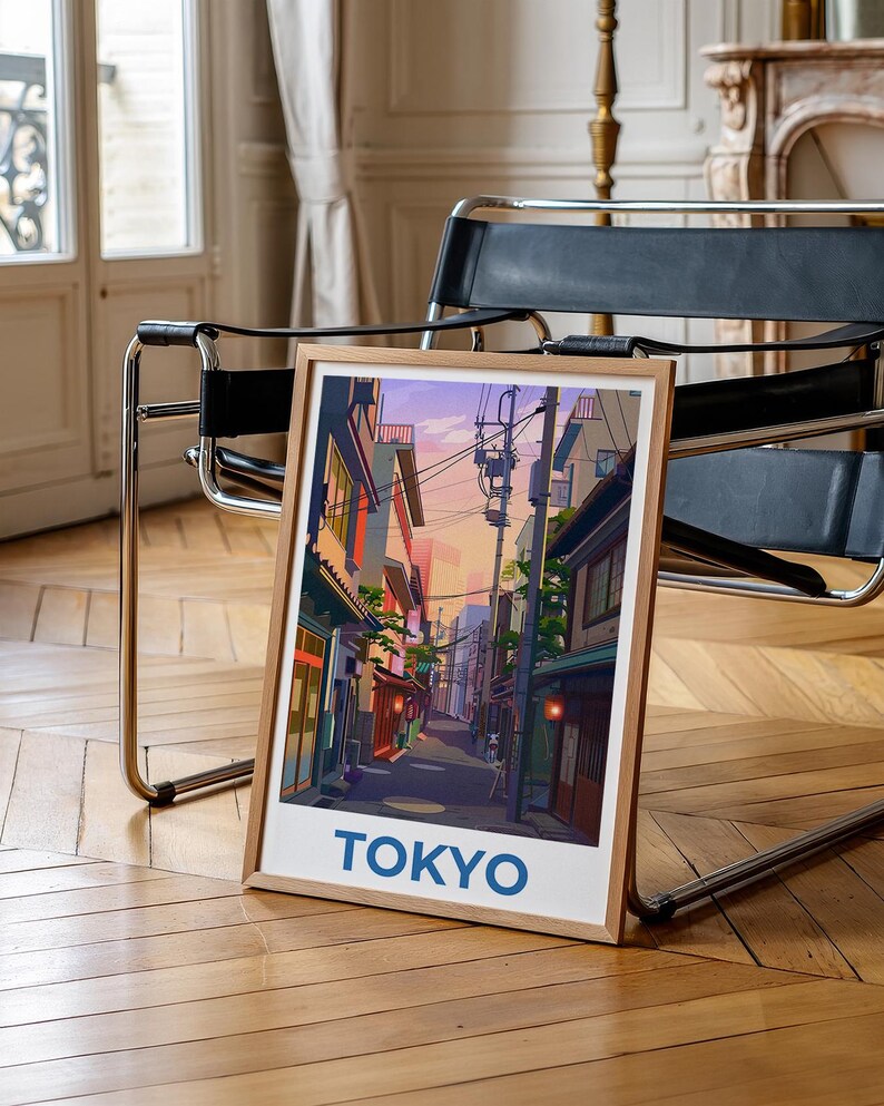 Tokyo Poster, Japan Travel Print, Japanese Street Art, Tokyo Japan Illustration, Cityscape Poster, Home Decor, Birthday Gift