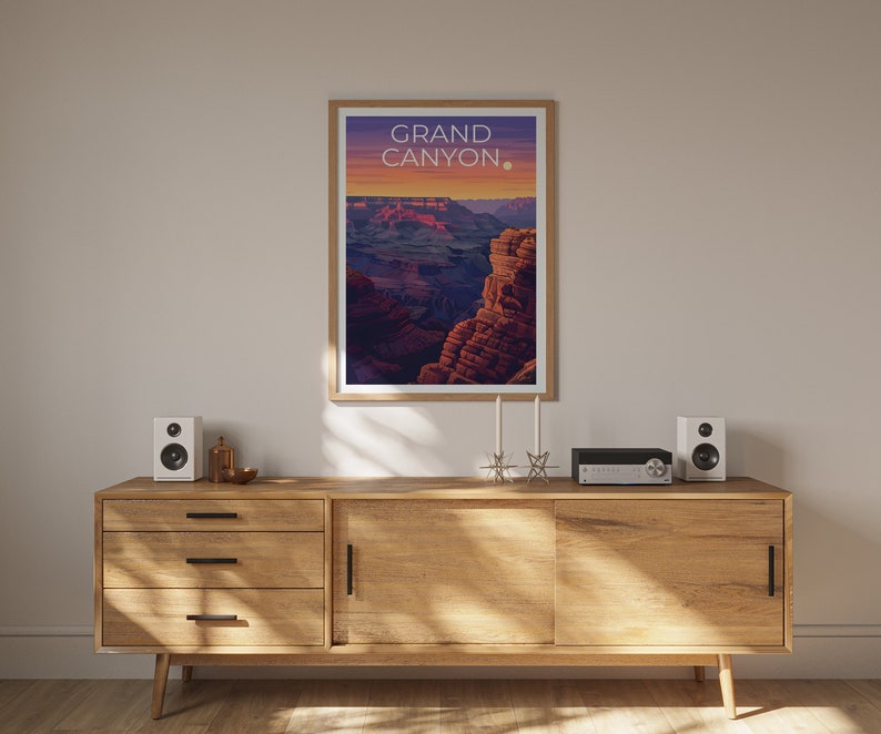 Affiche du Grand Canyon, Impression du Grand Canyon, Affiche de l'Arizona, Impression de l'Arizona, Affiche de voyage du Grand Canyon, Art de l'Arizona, Cadeau du Grand Canyon