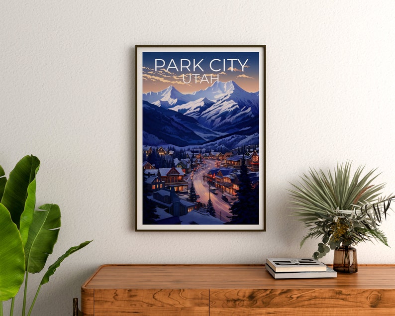 Park City Travel Poster, Utah Wall Art, Utah Print, Park City Poster, Utah Poster, City Poster, Park City Print