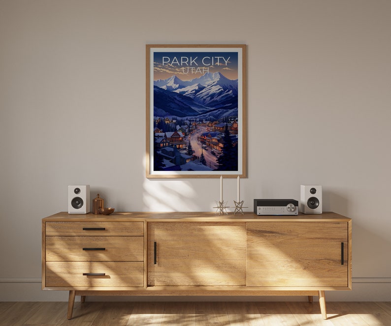 Park City Travel Poster, Utah Wall Art, Utah Print, Park City Poster, Utah Poster, City Poster, Park City Print