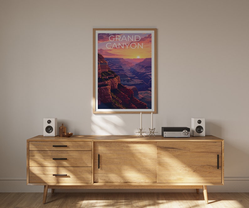 Affiche du Grand Canyon, Impression du Grand Canyon, Affiche de l'Arizona, Impression de l'Arizona, Affiche de voyage du Grand Canyon, Art de l'Arizona, Cadeau du Grand Canyon