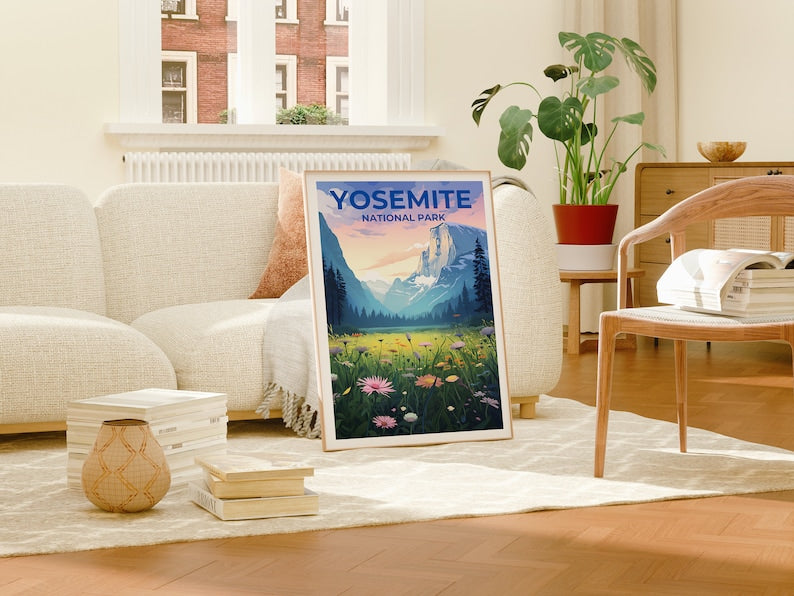Yosemite Travel Poster, California Wall Art, California Print, Yosemite Poster, Half Dome Poster, Nature Poster, Yosemite Art