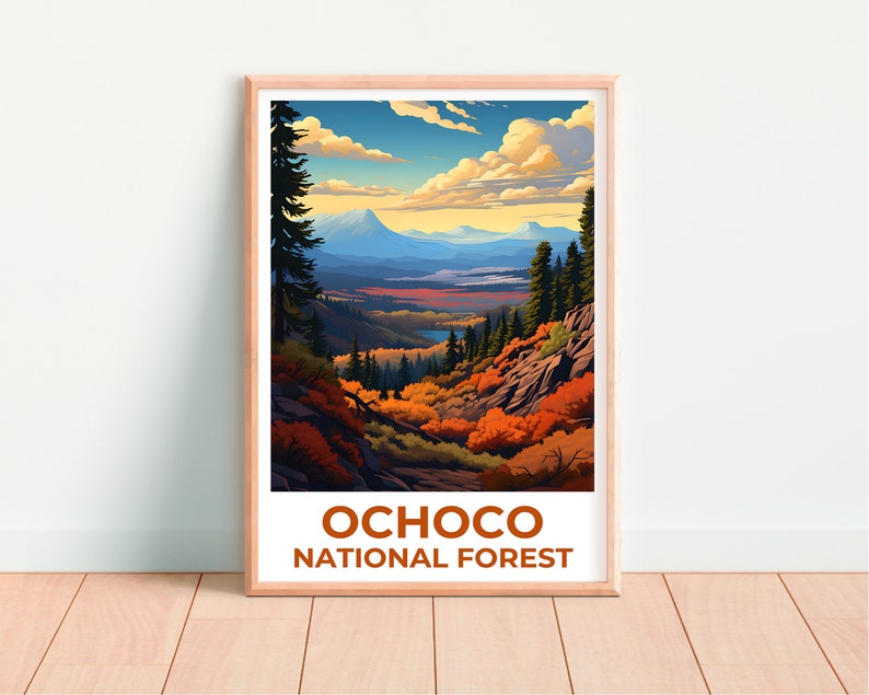 Ochoco Forest Travel Poster, Oregon Wall Art, Oregon Print, Ochoco Forest Poster, Oregon Poster, Forest Poster, Ochoco Forest Art