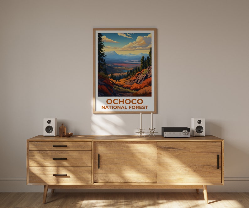 Ochoco Forest Travel Poster, Oregon Wall Art, Oregon Print, Ochoco Forest Poster, Oregon Poster, Forest Poster, Ochoco Forest Art