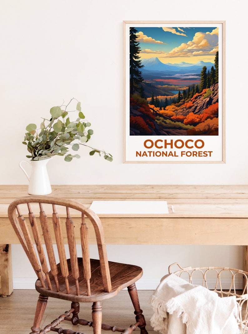 Ochoco Forest Travel Poster, Oregon Wall Art, Oregon Print, Ochoco Forest Poster, Oregon Poster, Forest Poster, Ochoco Forest Art