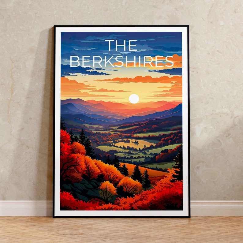 Berkshires Poster, Berkshires Print, Massachusetts Art, Massachusetts Print, Berkshires Travel Poster, Highlands Poster, Berkshires Wall Art