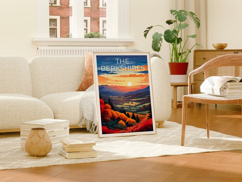Affiche des Berkshires, Impression des Berkshires, Art du Massachusetts, Impression du Massachusetts, Affiche de voyage des Berkshires, Affiche des Highlands, Art mural des Berkshires