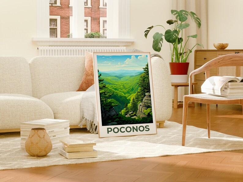 Poconos Poster, Poconos Druck, Pennsylvania Poster, Pennsylvania Druck, Poconos Reise Poster, Pocono Mountains Poster, Poconos Kunst