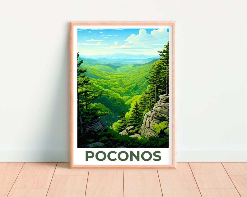 Poconos Poster, Poconos Druck, Pennsylvania Poster, Pennsylvania Druck, Poconos Reise Poster, Pocono Mountains Poster, Poconos Kunst