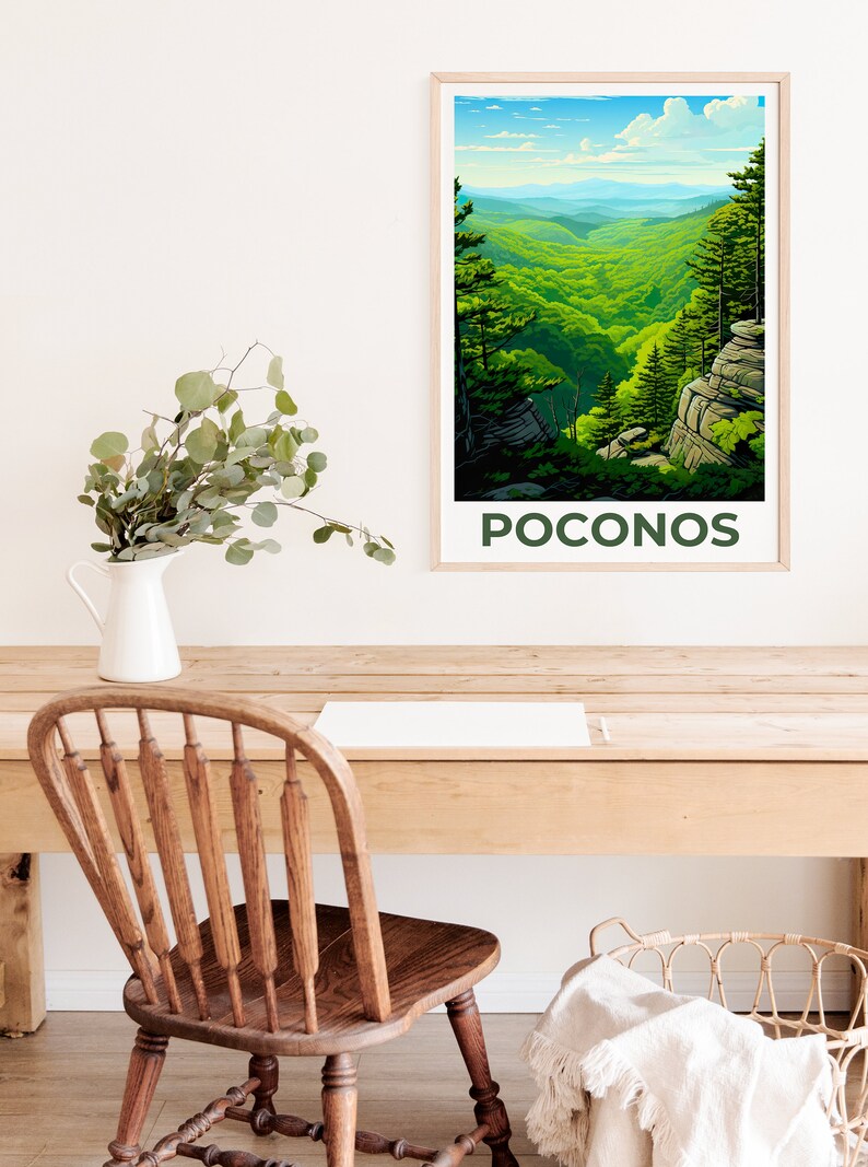 Poconos Poster, Poconos Druck, Pennsylvania Poster, Pennsylvania Druck, Poconos Reise Poster, Pocono Mountains Poster, Poconos Kunst