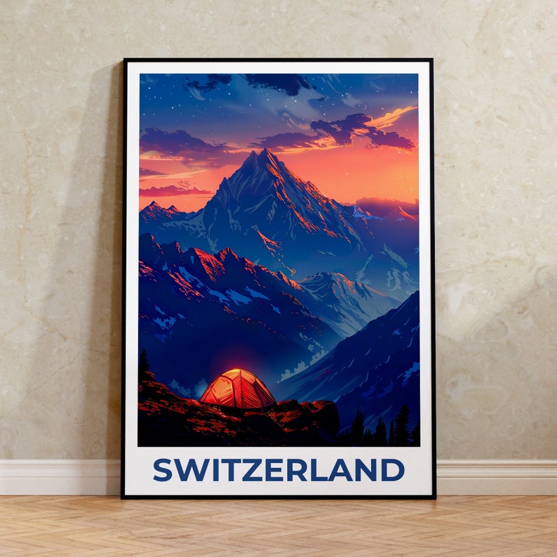 Switzerland Poster, Switzerland Print, Swiss Alps Poster, Swiss Alps Print, Switzerland Travel Poster, Europe Poster, Switzerland Art